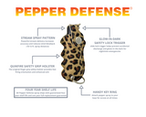 Pepper Defense® Brand Self-Defense Spray | .5 Oz. Unit | Leopard Style Holster