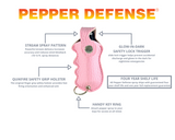 Pepper Defense® Brand Self-Defense Spray | .5 Oz. Unit | Pink Holster