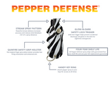 Pepper Defense® Brand Self-Defense Spray | .5 Oz. Unit | Zebra Style Holster