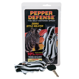 Pepper Defense® Brand Self-Defense Spray | .5 Oz. Unit | Zebra Style Holster